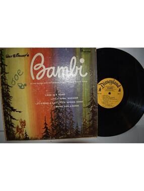 Vintage Vinyl Walt Disney’s Bambi 1959 Disneyland LP Mono DQ-1203
